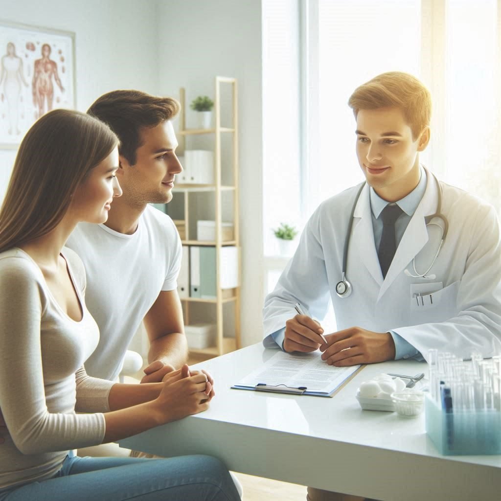 Gynecologist consultation for safe family planning methods