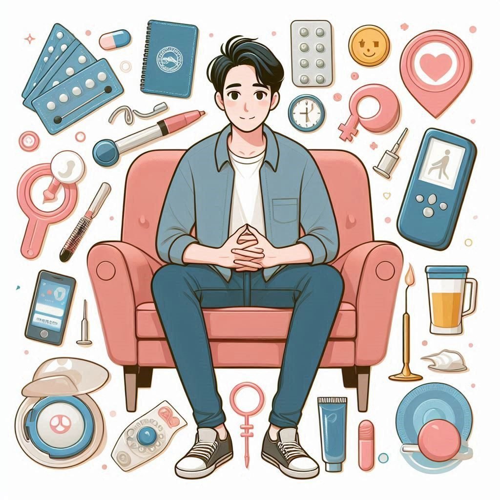 Doctor explaining safe family planning methods to a couple