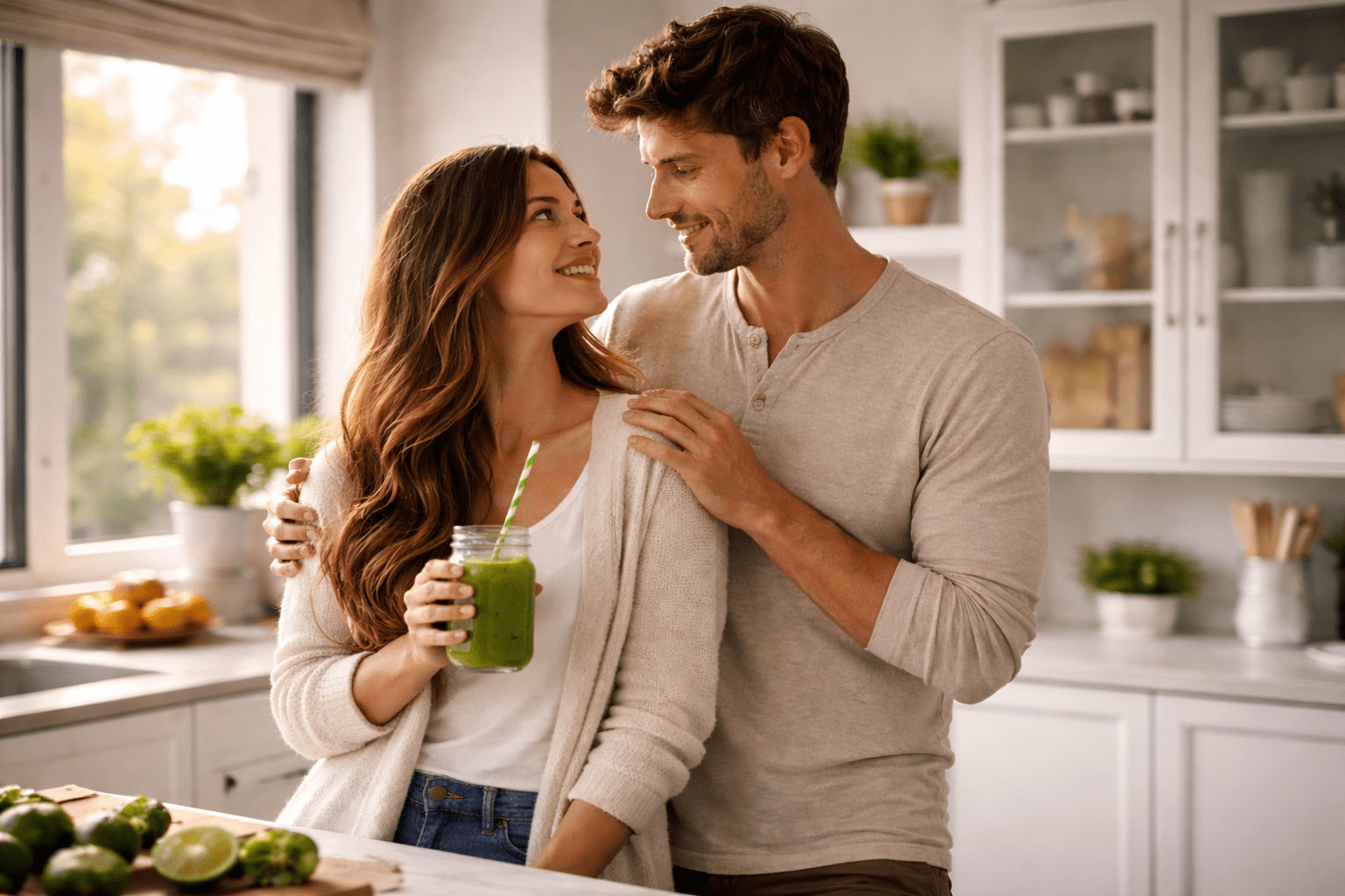 A couple following a healthy lifestyle to learn How to Get Pregnant with PCOS.